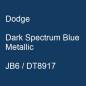 Preview: Dodge, Dark Spectrum Blue Metallic, JB6 / DT8917.